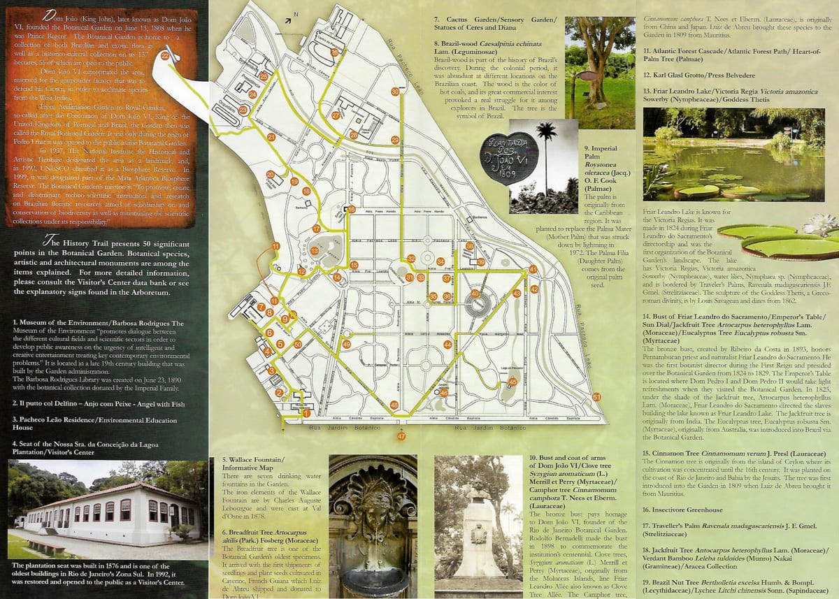 map of botanical gardens Rio de Janeiro