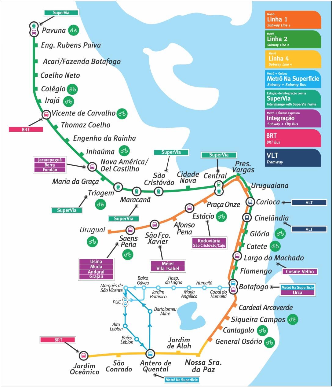 metro Rio de Janeiro map