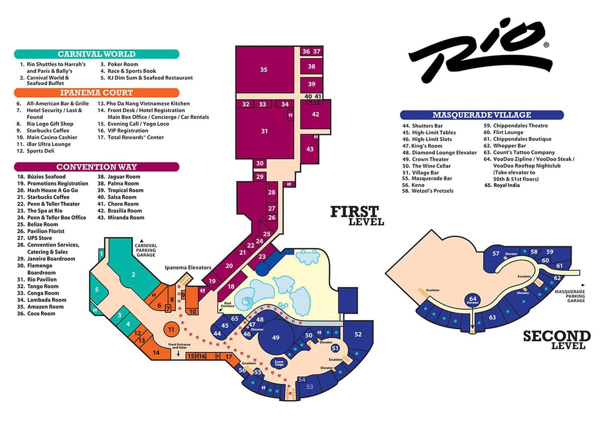 map of Rio casino