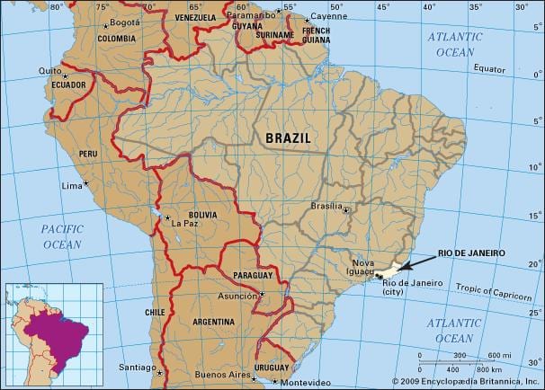 Rio location on map