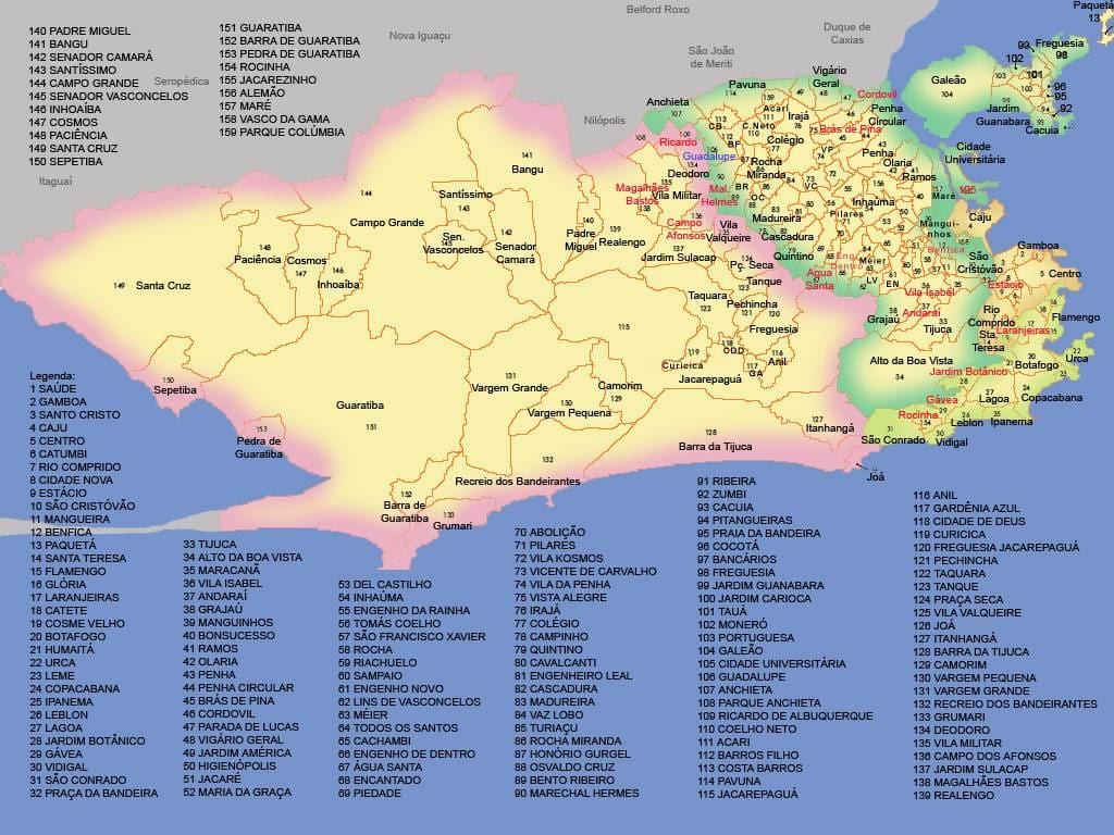 map of Rio de Janeiro municipalities