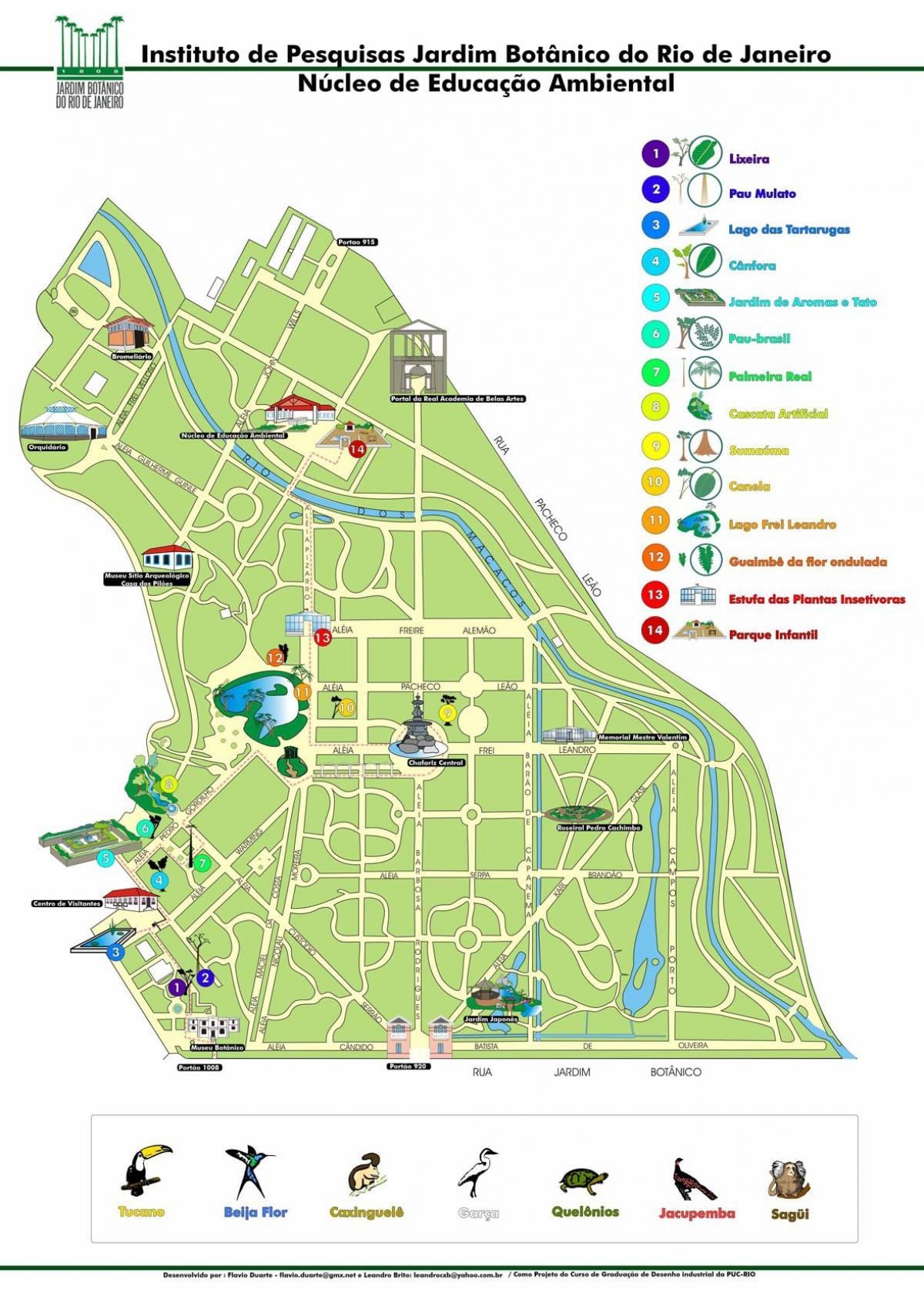Rio de Janeiro garden map