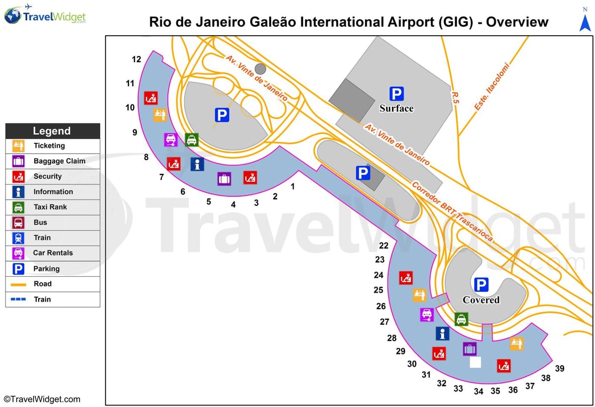 Rio de Janeiro gig airport map