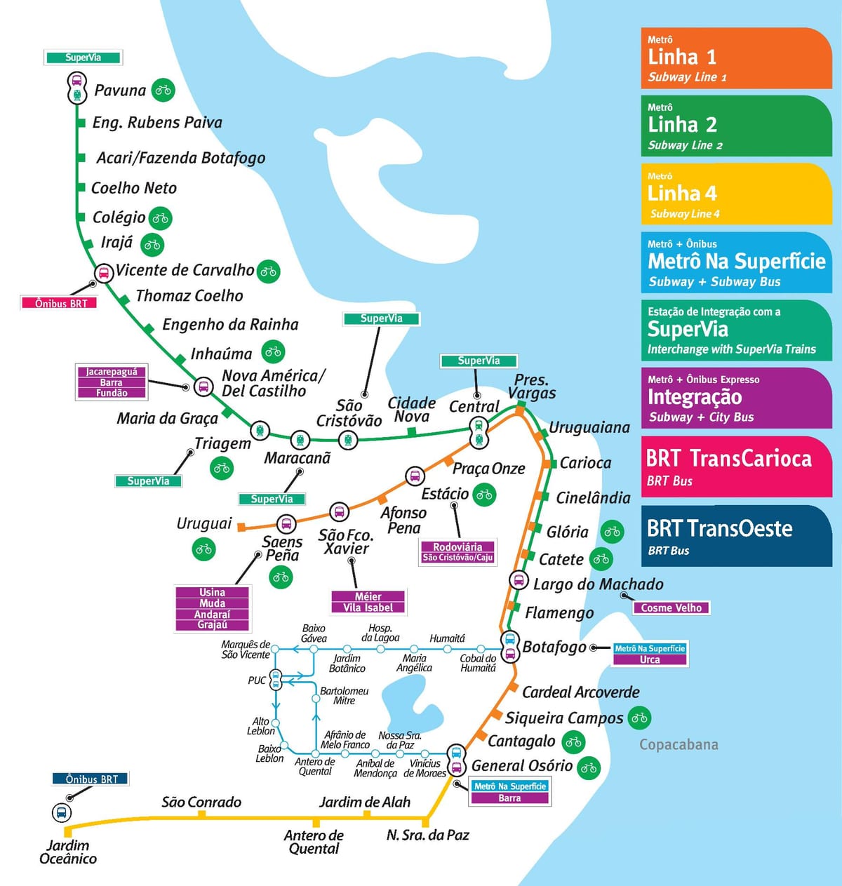 Rio metro map line 4