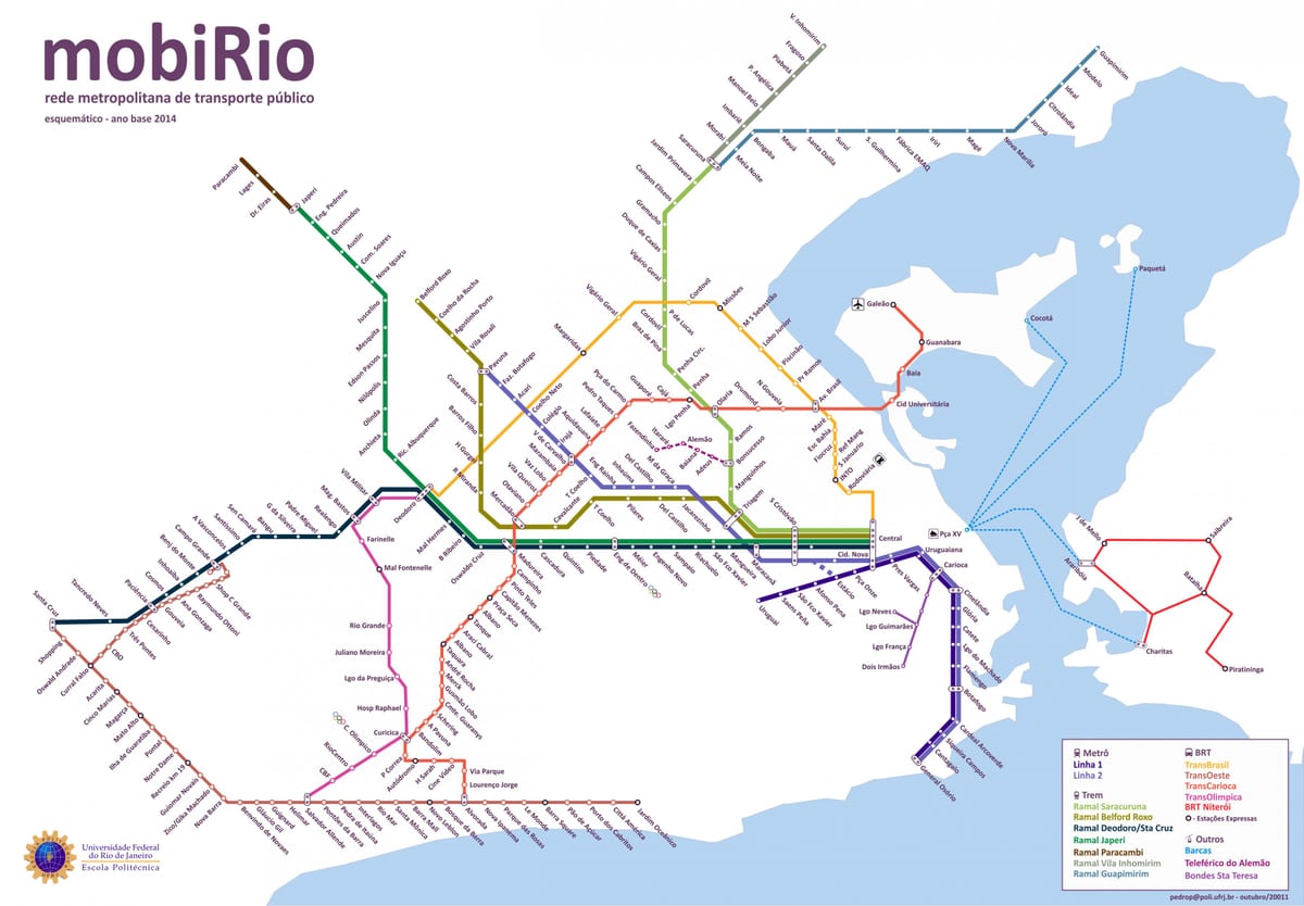 Rio 2016 transport map