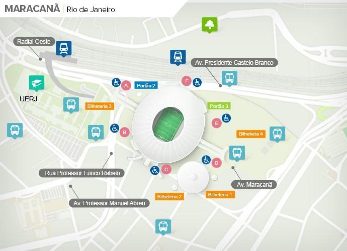 Rio de Janeiro stadium map